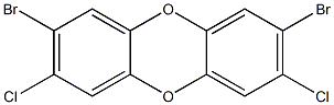 2,8-DIBROMO-3,7-DICHLORODIBENZO-PARA-DIOXIN 구조식 이미지