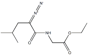 N-(2-DIAZO-4-METHYLVALERYL)-GLYCINEETHYLESTER 구조식 이미지