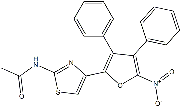 2-ACETYL-AMINO-4-(3,4-DIPHENYL-5-NITRO-2-FURYL)THIAZOLE Structure