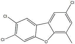 6-METHYL-2,3,8-TRICHLORODIBENZOFURAN 구조식 이미지