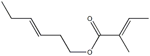 2-BUTENOICACID,2-METHYL-,3-HEXENYLESTER, Structure