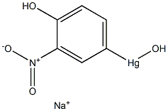 MERCURY,HYDROXY(4-HYDROXY-3-NITROPHENYL)-,MONOSODIUMSALT 구조식 이미지