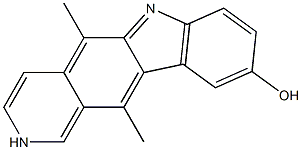 9-HYDROXY-5,11-DIMETHYL-PYRIDO[4,3-B]CARBAZOLE Structure