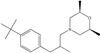 CIS-2,6-DIMETHYL-4-(3-(4-(1,1-DIMETHYLETHYL)PHENYL)-2-METHYLPROPYL)MORPHOLINE Structure