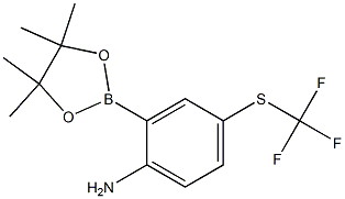 2-(4,4,5,5-Tetramethyl-1,3,2-dioxaborolan-2-yl)-4-(trifluoromethylthio)aniline Structure
