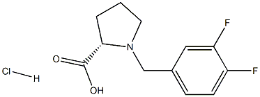 (R)-alpha-(3,4-difluoro-benzyl)-proline hydrochloride 구조식 이미지