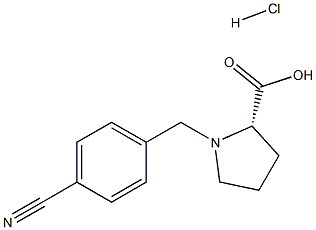 (S)-alpha-(4-cyano-benzyl)-proline hydrochloride Structure