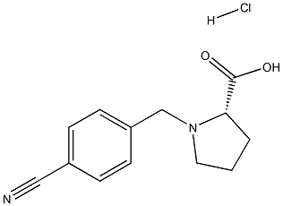 (S)-alpha-(4-cyano-benzyl)-proline hydrochloride 구조식 이미지