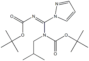 N,N'-Bis(tert-butoxycarbonyl)--N-isobutyl-1H-pyrazole-1-carboxamidine Structure