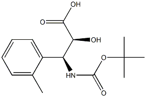 N-Boc-(2S,3S)-3-Amino-2-hydroxy-3-(2-methyl-phenyl)-propanoic acid 구조식 이미지