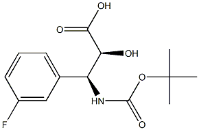 N-Boc-(2S,3S)-3-Amino-3-(3-fluoro-phenyl)-2-hydroxy-propanoic acid 구조식 이미지