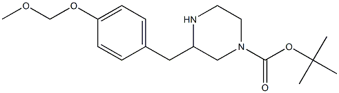 3-(4-Methoxymethoxy-benzyl)-piperazine-1-carboxylic acid tert-butyl ester Structure