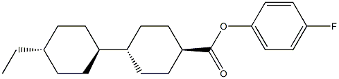 4-fluorophenyl trans-4-(trans-4-ethylcyclohexyl)cyclohexanecarboxylate Structure