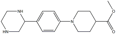 methyl 1-(4-(piperazin-2-yl)phenyl)piperidine-4-carboxylate 구조식 이미지