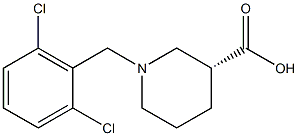 (3R)-1-(2,6-dichlorobenzyl)piperidine-3-carboxylic acid Structure