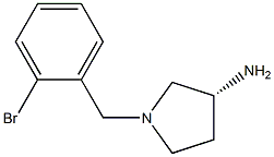 (3R)-1-(2-bromobenzyl)pyrrolidin-3-amine 구조식 이미지