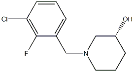 (3R)-1-(3-chloro-2-fluorobenzyl)piperidin-3-ol 구조식 이미지