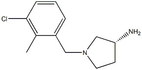 (3R)-1-(3-chloro-2-methylbenzyl)pyrrolidin-3-amine Structure