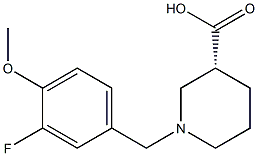 (3R)-1-(3-fluoro-4-methoxybenzyl)piperidine-3-carboxylic acid 구조식 이미지