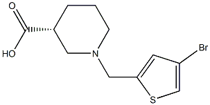 (3R)-1-[(4-bromothiophen-2-yl)methyl]piperidine-3-carboxylic acid 구조식 이미지