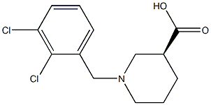 (3S)-1-(2,3-dichlorobenzyl)piperidine-3-carboxylic acid Structure