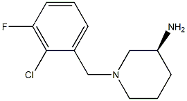 (3S)-1-(2-chloro-3-fluorobenzyl)piperidin-3-amine Structure