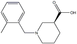 (3S)-1-(2-methylbenzyl)piperidine-3-carboxylic acid Structure