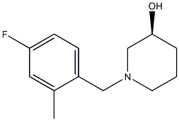(3S)-1-(4-fluoro-2-methylbenzyl)piperidin-3-ol 구조식 이미지