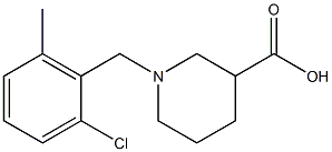 1-(2-chloro-6-methylbenzyl)piperidine-3-carboxylic acid Structure