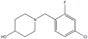 1-(4-chloro-2-fluorobenzyl)piperidin-4-ol 구조식 이미지