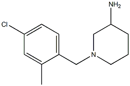 1-(4-chloro-2-methylbenzyl)piperidin-3-amine Structure