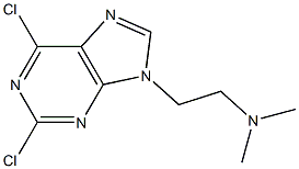 2-(2,6-dichloro-9H-purin-9-yl)-N,N-dimethylethanamine Structure