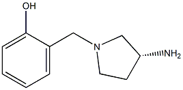 2-{[(3R)-3-aminopyrrolidin-1-yl]methyl}phenol 구조식 이미지