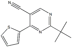 2-tert-butyl-4-thiophen-2-ylpyrimidine-5-carbonitrile 구조식 이미지