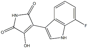 3-(7-fluoro-1H-indol-3-yl)-4-hydroxy-1H-pyrrole-2,5-dione 구조식 이미지