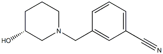 3-{[(3R)-3-hydroxypiperidin-1-yl]methyl}benzonitrile 구조식 이미지