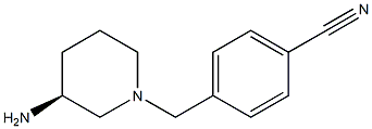 4-{[(3S)-3-aminopiperidin-1-yl]methyl}benzonitrile Structure