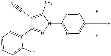 5-amino-3-(2-fluorophenyl)-1-[5-(trifluoromethyl)pyridin-2-yl]-1H-pyrazole-4-carbonitrile Structure