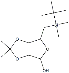 6-[(tert-Butyl-dimethyl-silanyl)-methyl]-2,2-dimethyl-tetrahydro-furo[3,4-d][1,3]dioxol-4-ol Structure