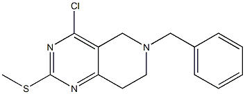 6-benzyl-4-chloro-2-(methylsulfanyl)-5,6,7,8-tetrahydropyrido[4,3-d]pyrimidine 구조식 이미지