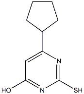 6-cyclopentyl-2-sulfanylpyrimidin-4-ol 구조식 이미지