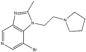 7-bromo-2-methyl-1-(2-pyrrolidin-1-ylethyl)-1H-imidazo[4,5-c]pyridine Structure