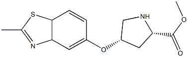 methyl (2S,4S)-4-[(2-methyl-3a,7a-dihydro-1,3-benzothiazol-5-yl)oxy]pyrrolidine-2-carboxylate Structure