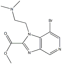 methyl 7-bromo-1-[2-(dimethylamino)ethyl]-1H-imidazo[4,5-c]pyridine-2-carboxylate Structure