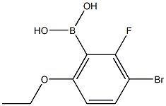 3-Bromo-6-ethoxy-2-fluorophenylboronicacid Structure