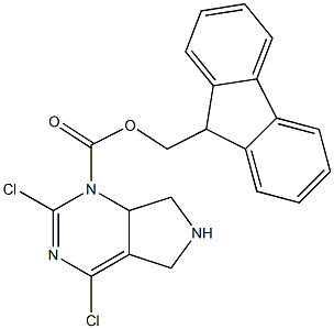 N-FMOC-2,4-DICHLORO-5,7-DIHYDRO-PYRROLO[3,4-D]PYRIMIDINE 구조식 이미지