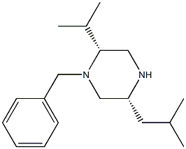 (2R,5R)-1-BENZYL-5-(2-METHYLPROPYL)-2-(PROPAN-2-YL)PIPERAZINE 구조식 이미지