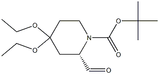 N1-BOC-(2S)-4,4-DIETHOXYPIPERIDINE-2-CARBOXALDEHYDE 구조식 이미지