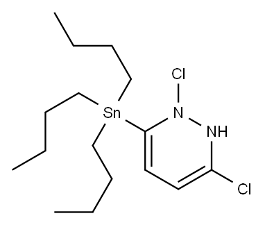 2,6-Dichloro-3-(tributylstannyl)pyridazine Structure