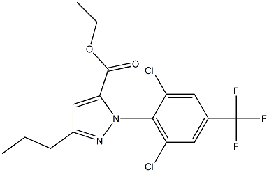 1-[2,6-DICHLORO-4-(TRIFLUOROMETHYL)PHENYL]-3-PROPYL-1H-PYRAZOLE-5-CARBOXYLICACIDETHYLESTER Structure